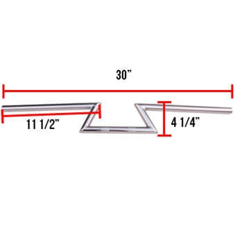 NCY chrome Z-bar handlebars - view 2
