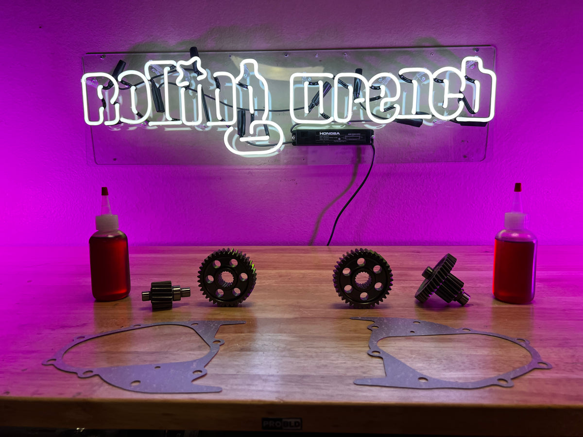 GY6 Light Weight Gear Up Kit (Includes Pressed Gears, Gasket & Oil) Rolling Wrench