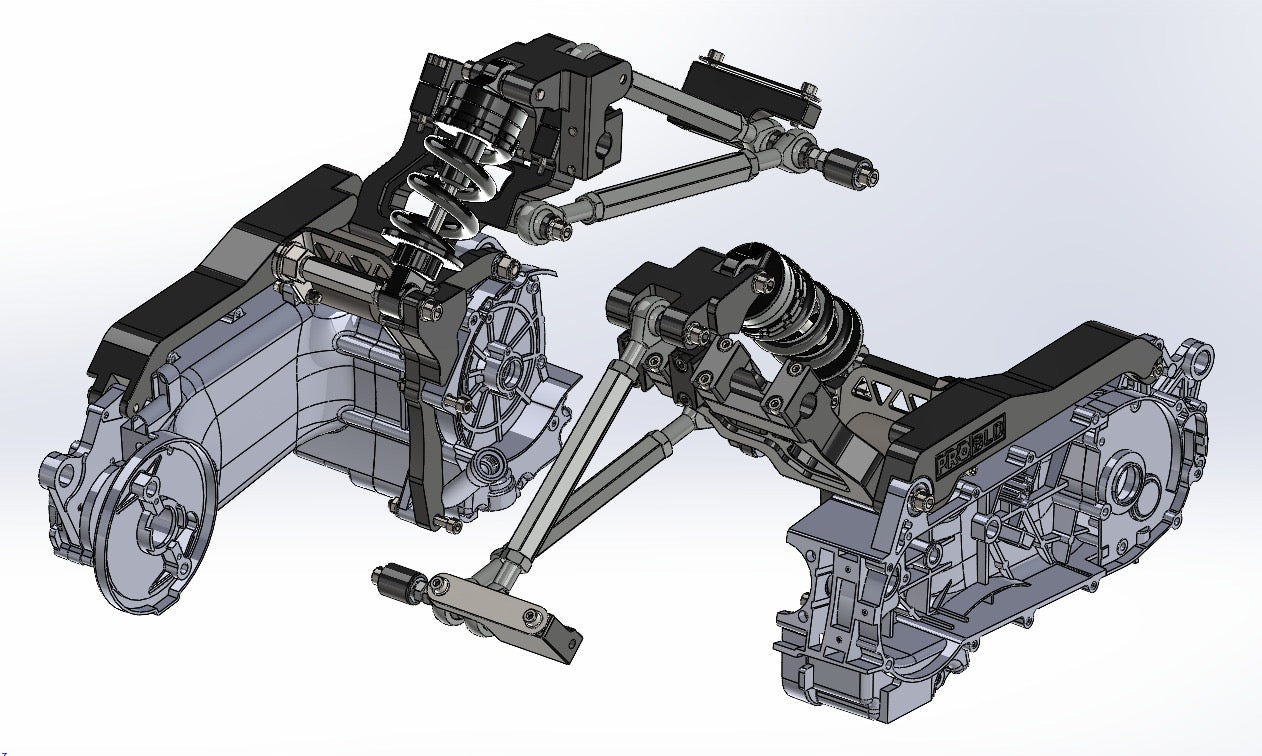 ProBld GY6 Ruckus CNC Center Shock Engine Mount