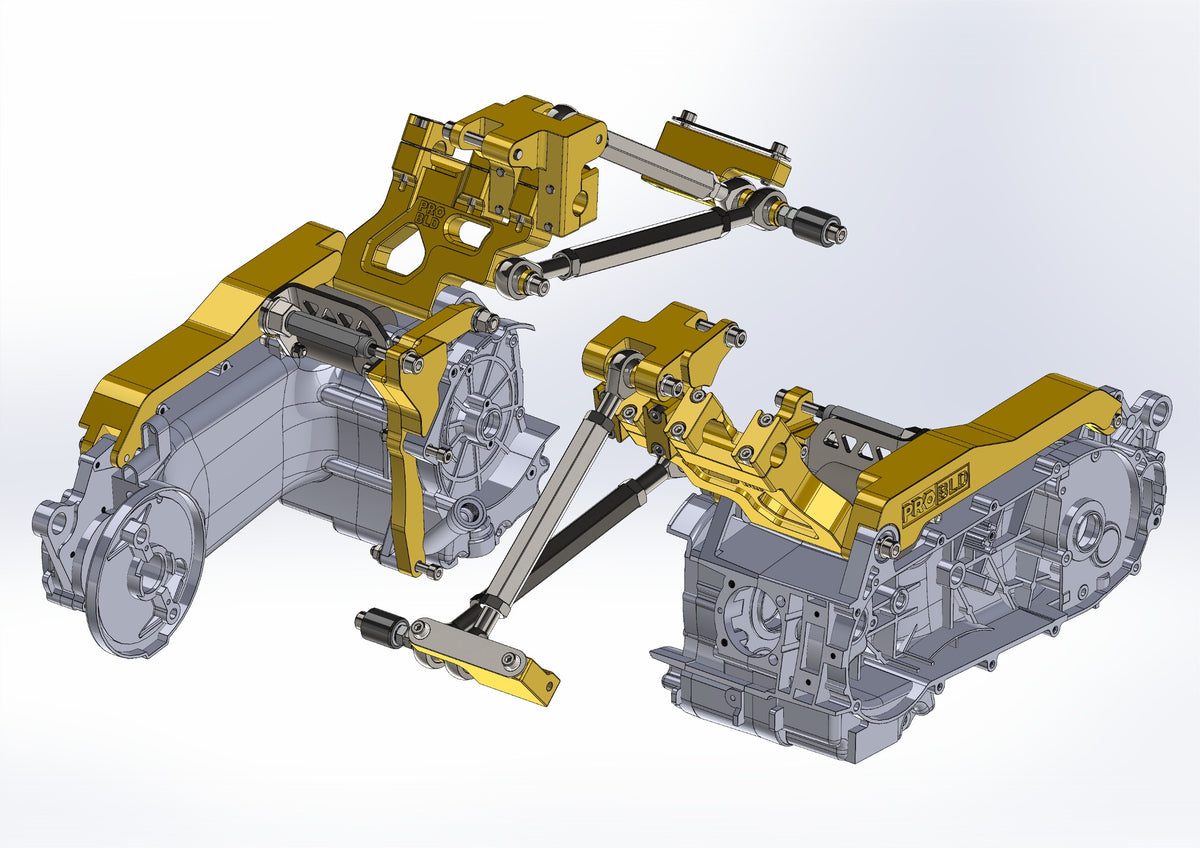 ProBld GY6 Ruckus CNC Center Shock Engine Mount