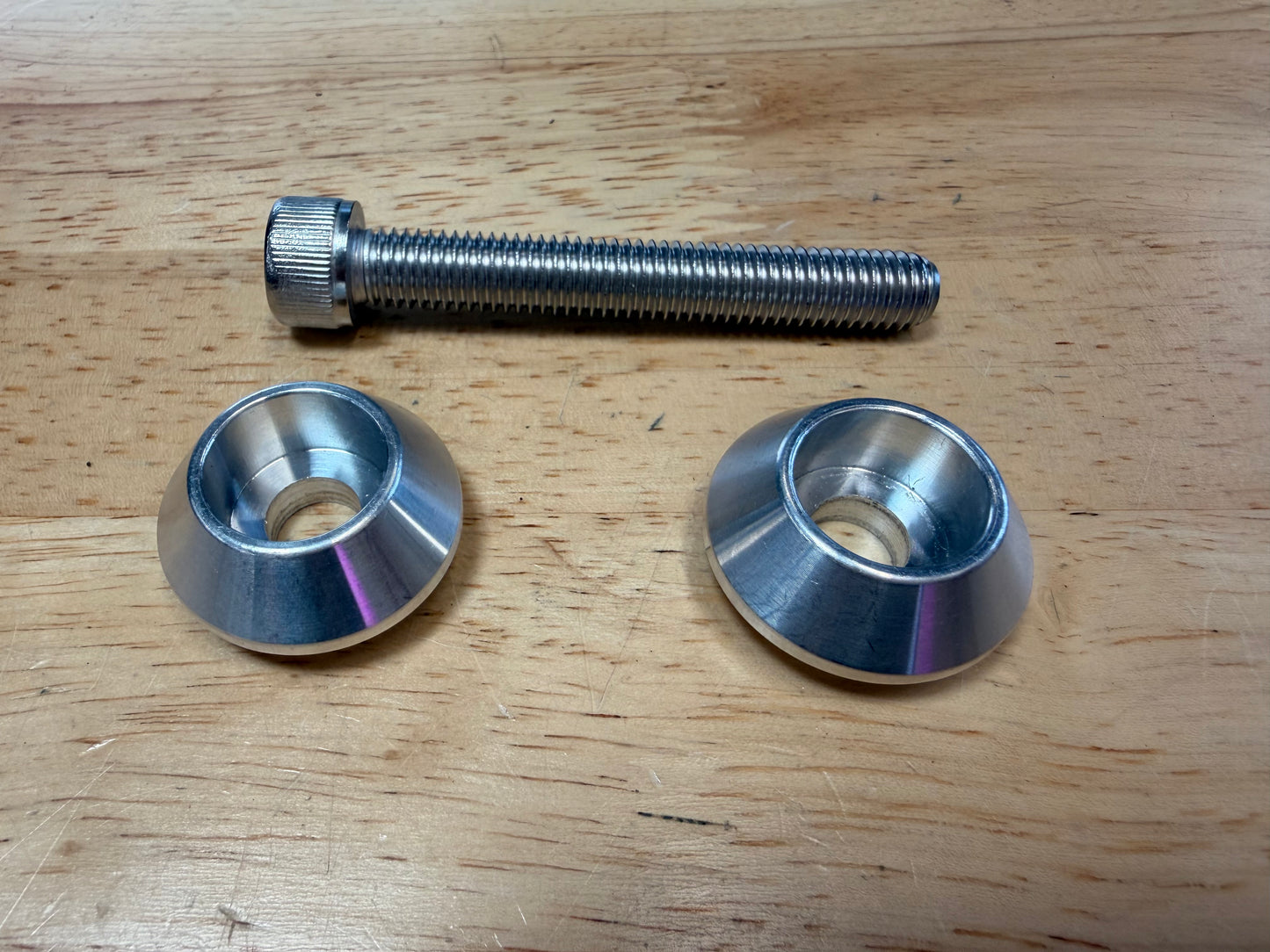Center shock peg rear set finishing washer kit