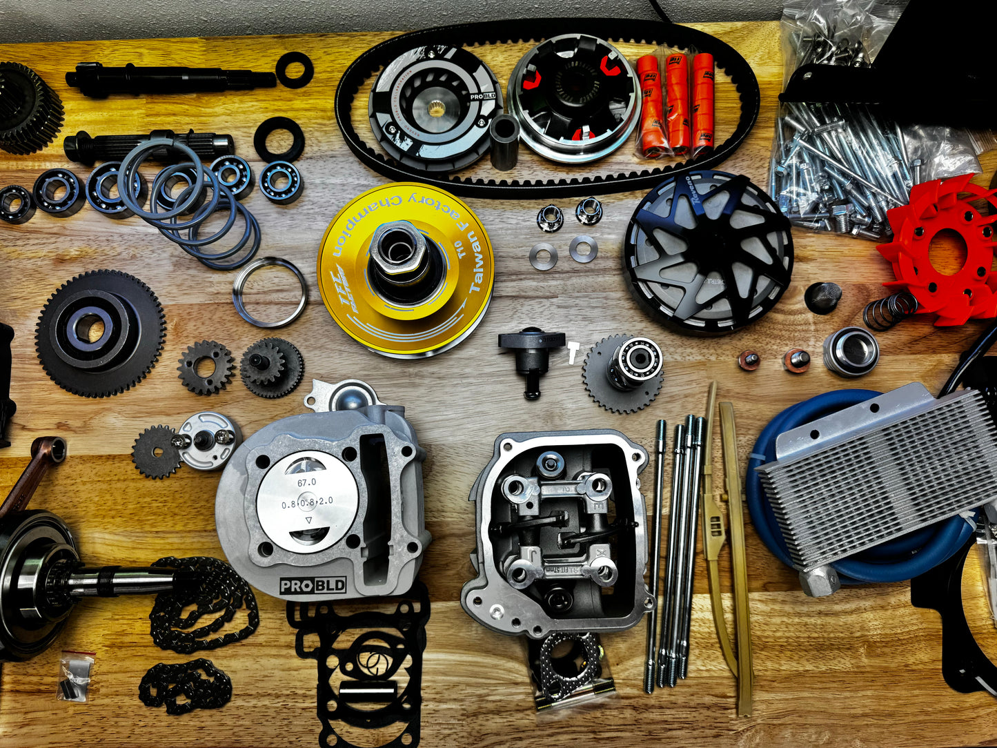 GY6 232cc 2V Air Cooled Complete Engine Kit - PROBLD
