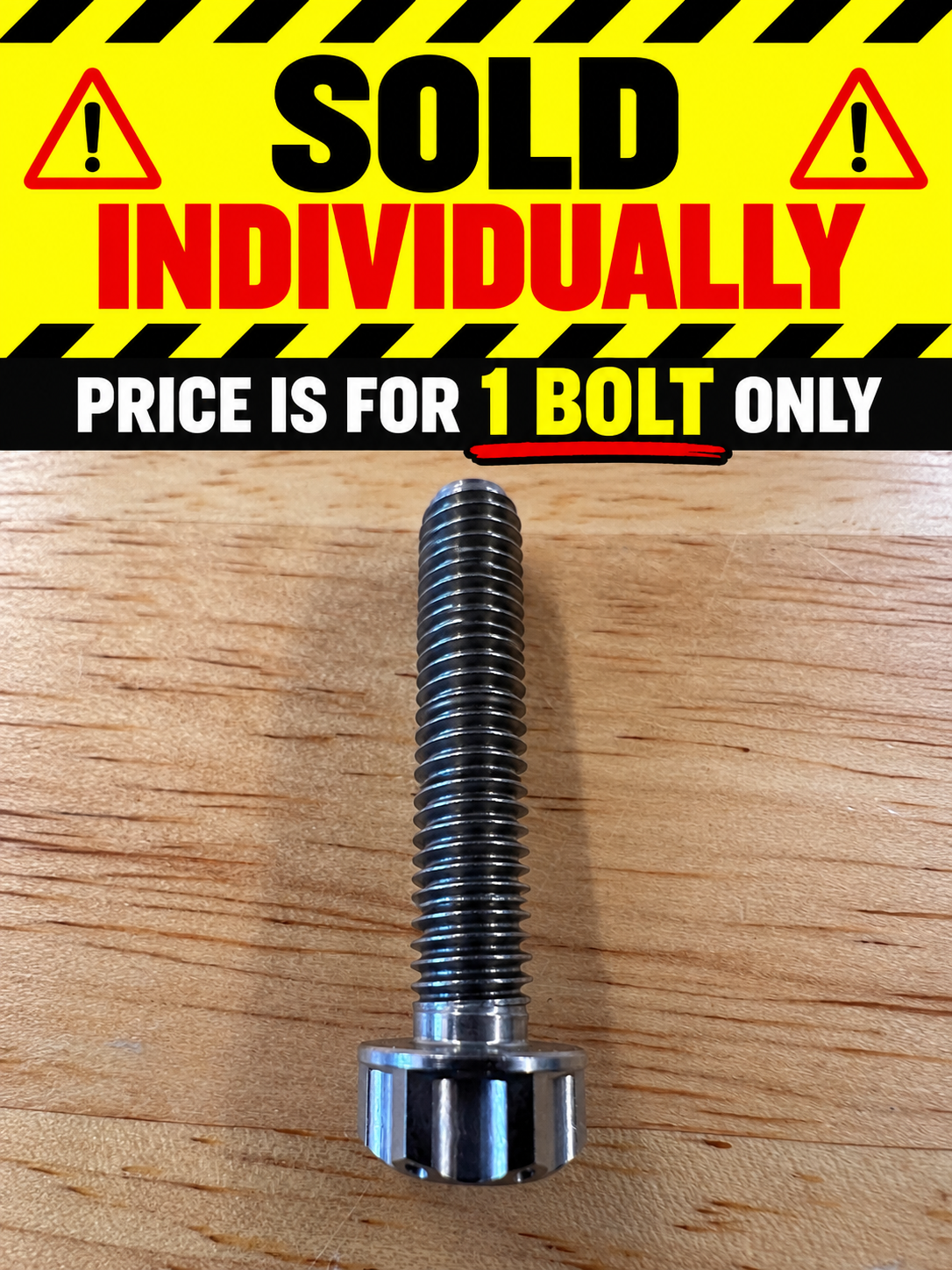 Titanium Designer Caliper and Hanger Mounting Bolts *SOLD INDIVIDUALLY*