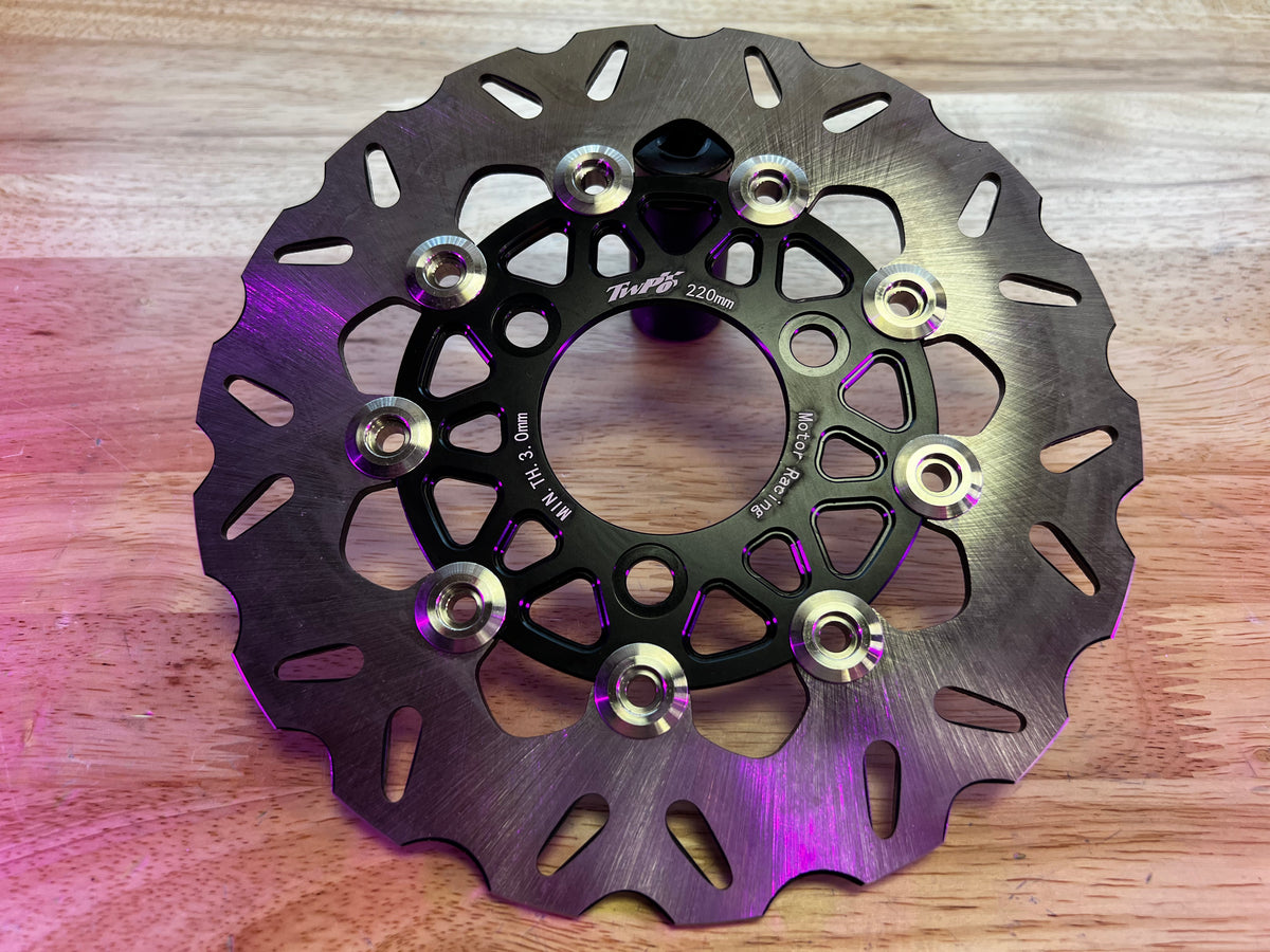 Wave Cut Floating Brake Rotor 220mm – Rolling Wrench