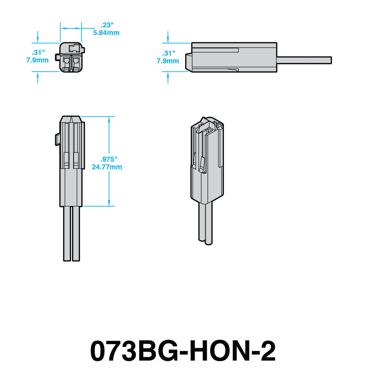 Yoshimura Honda turn signal adapter style 2 - view 2