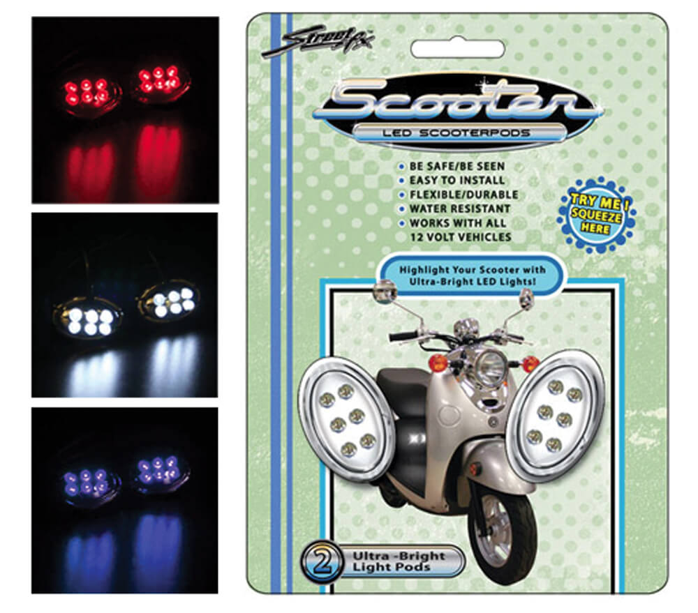 StreetFX chrome Electropods white LED accent lights