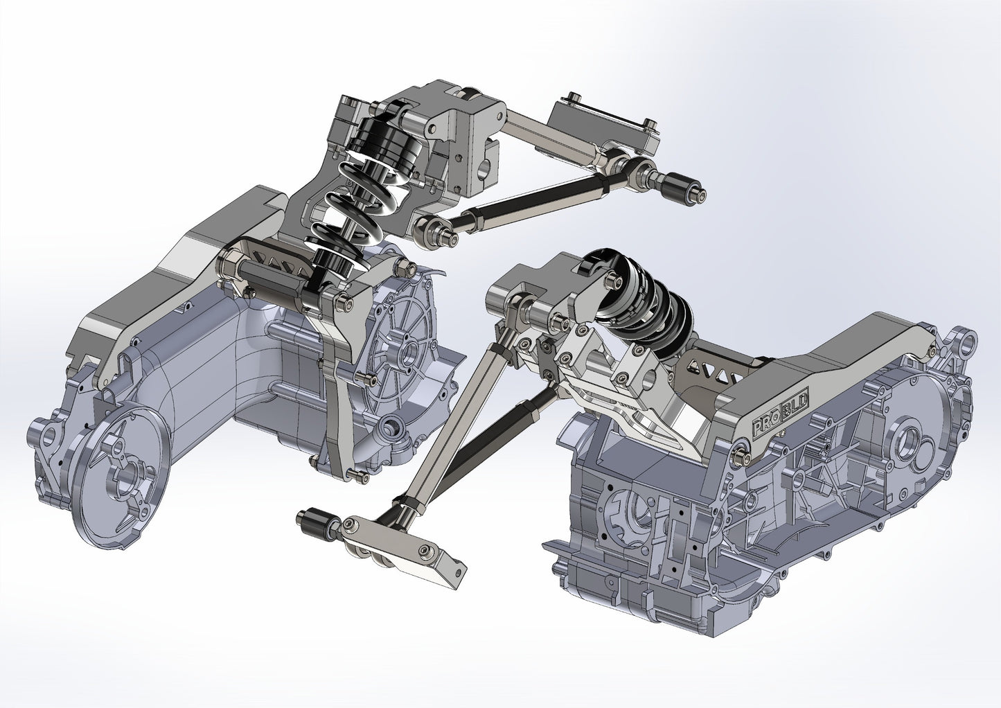 ProBld GY6 Ruckus CNC Center Shock Engine Mount