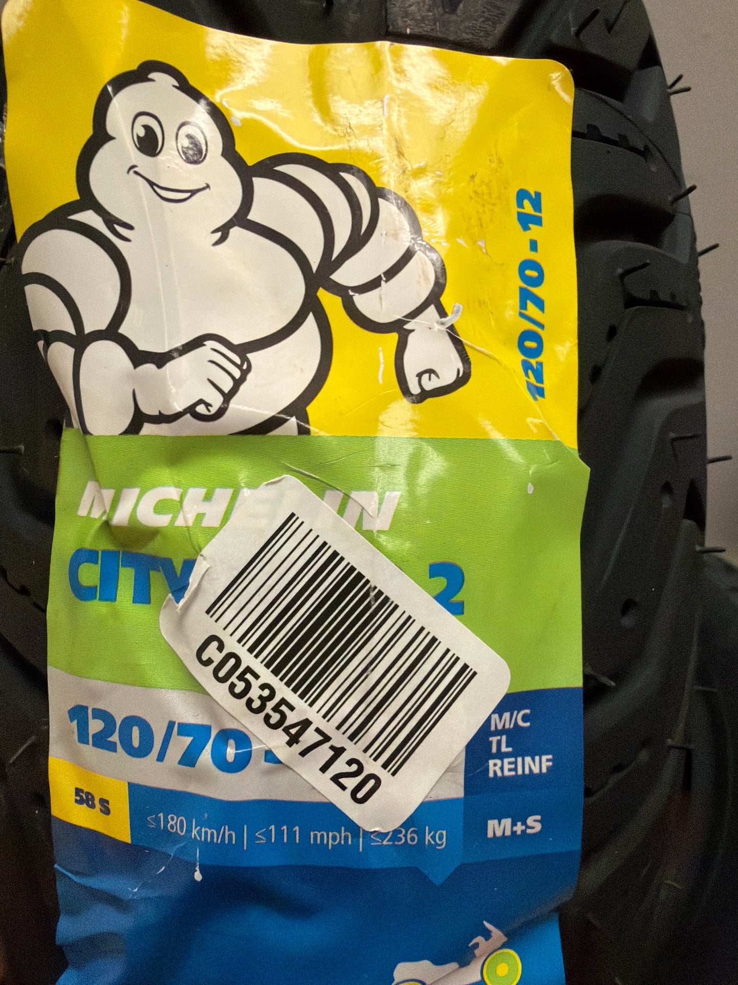 120/70-12 Michelin City Grip (FRONT TIRE)