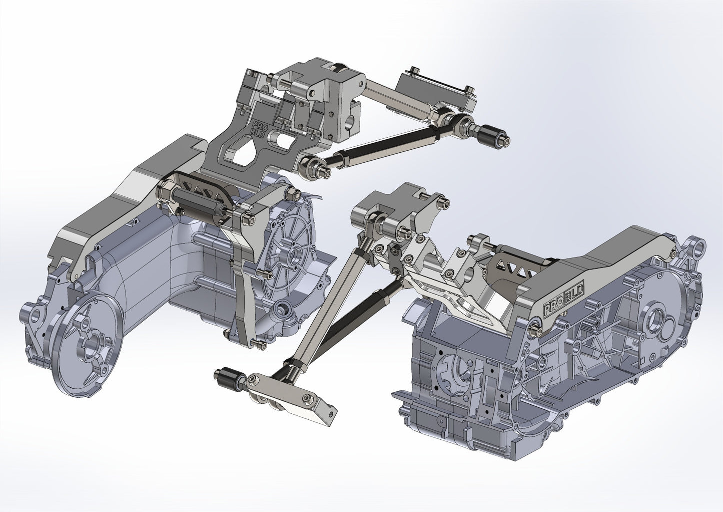ProBld GY6 Ruckus CNC Center Shock Engine Mount
