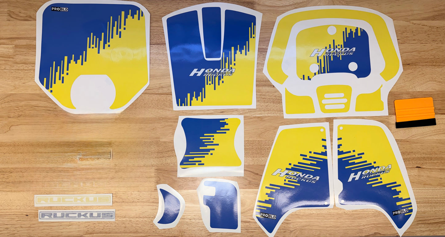 Honda Ruckus Custom Decal Graphics Kit (2003-Present) - Spoon Style