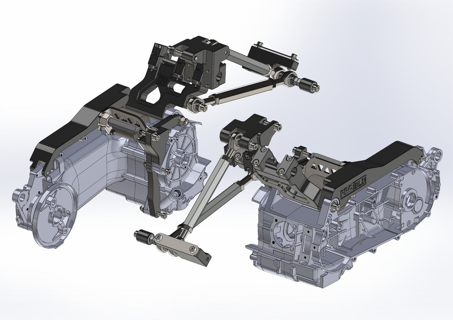 ProBld GY6 Ruckus CNC Center Shock Engine Mount