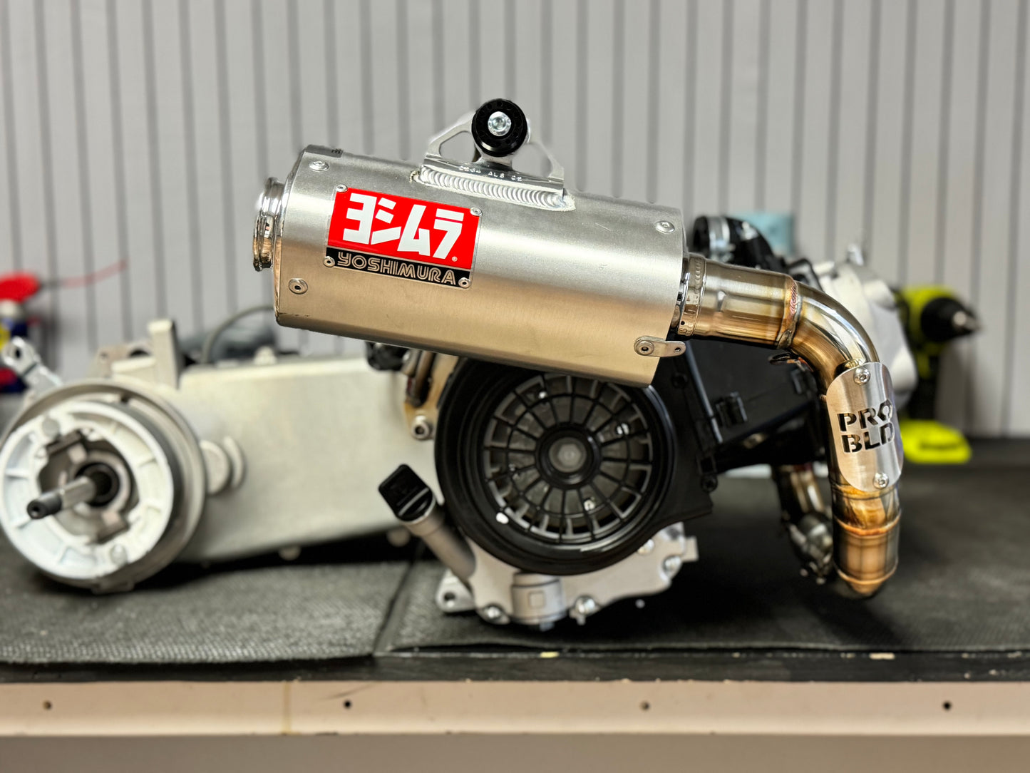 GY6 Raw ProBld Yoshimura Exhaust System