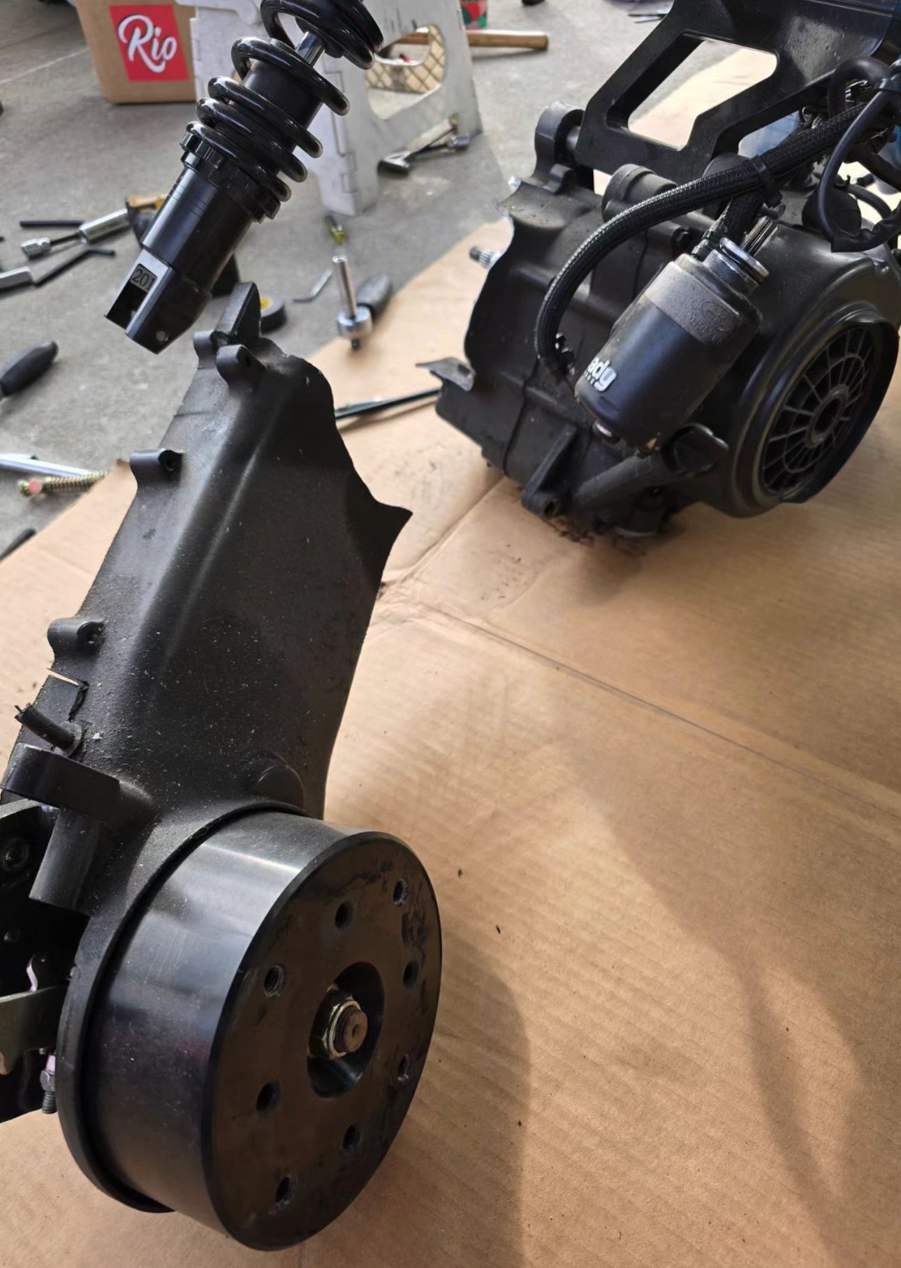 GY6 Engine Case Brace