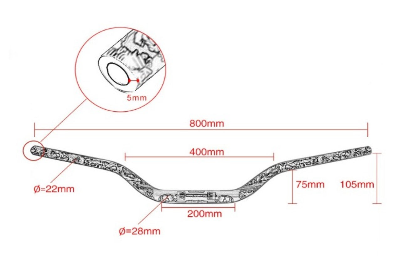 Tapered Fatty ProBld Handlebars  7/8 - 1 1/8