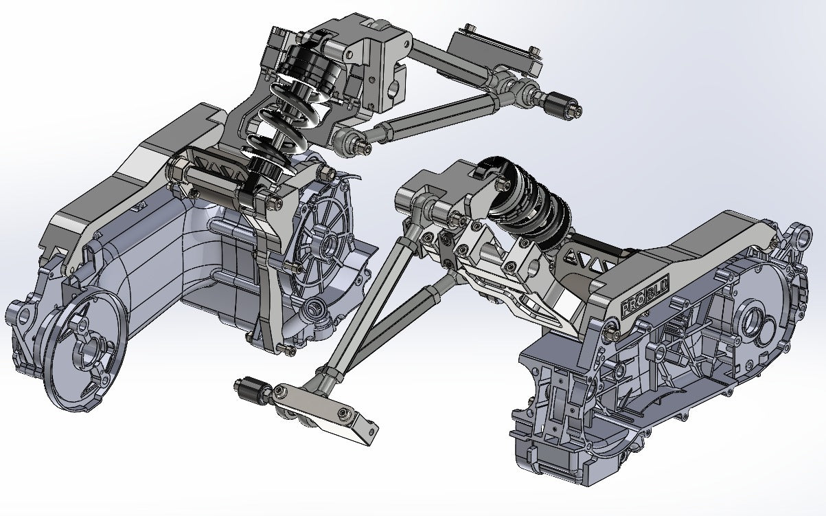 ProBld GY6 Ruckus CNC Center Shock Engine Mount
