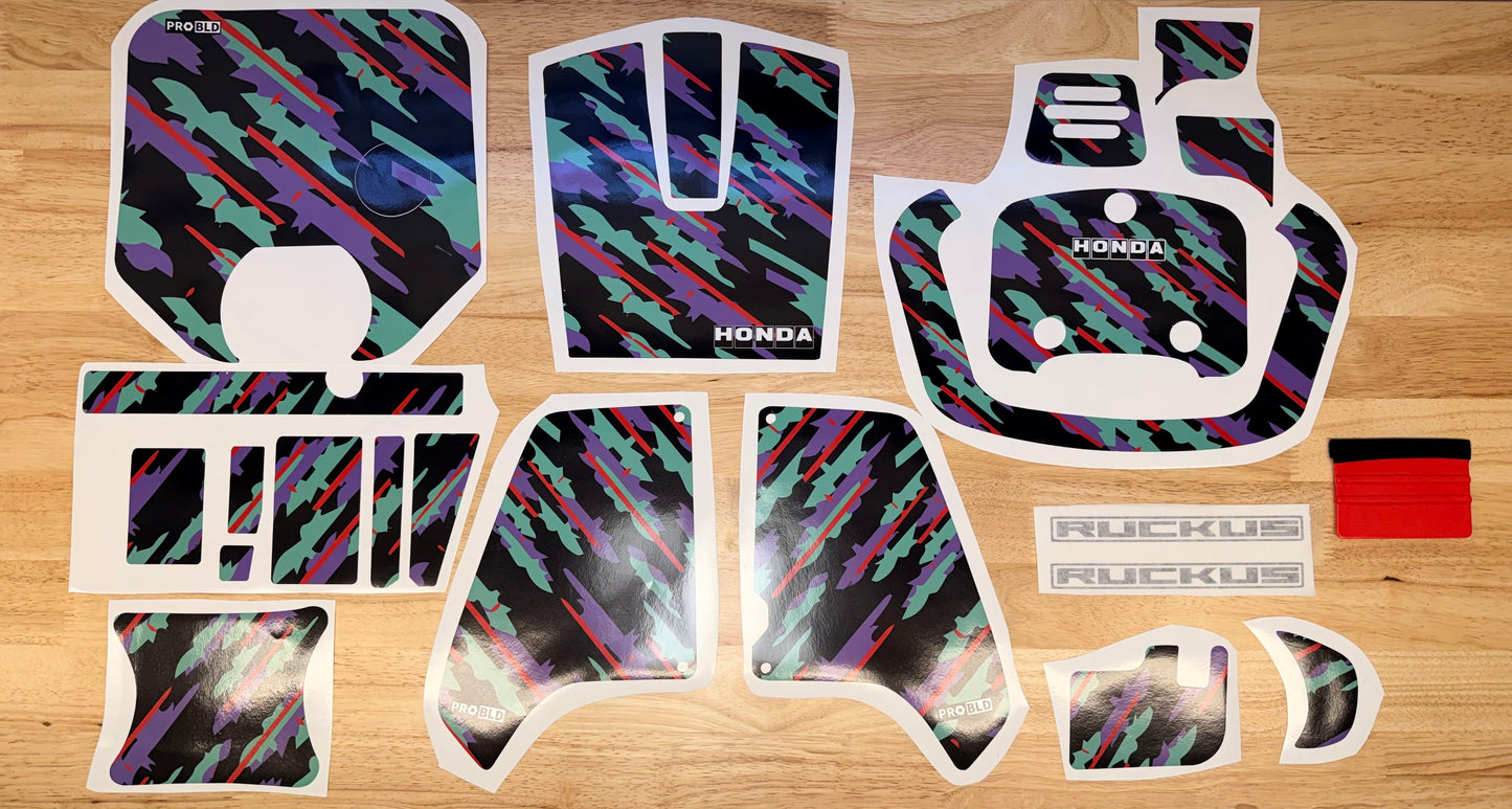 Honda Ruckus Custom Decal Graphics Kit (2003-Present) - HKS Style