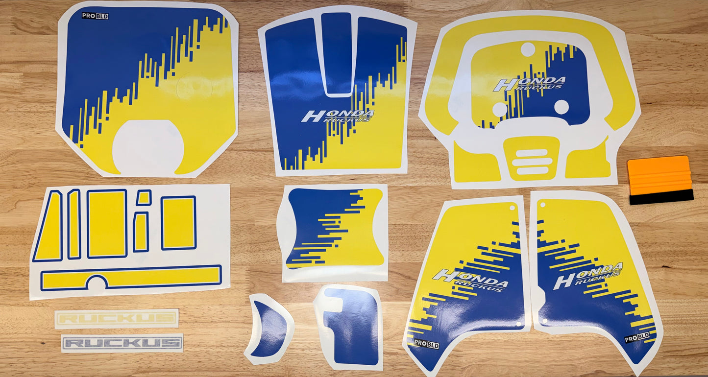 Honda Ruckus Custom Decal Graphics Kit (2003-Present) - Spoon Style