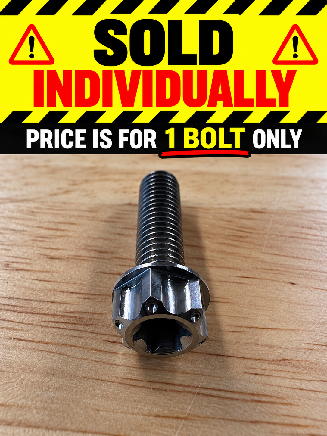 Titanium Designer Caliper and Hanger Mounting Bolts *SOLD INDIVIDUALLY*