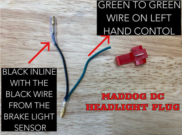 Maddog DC conversion headlight plug