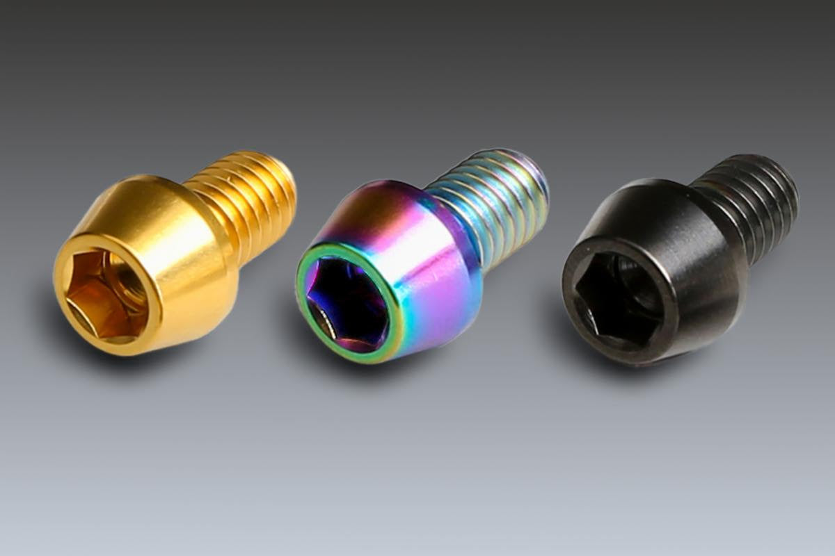 Yoshimura titanium license plate bolts