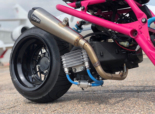 Two Brothers Racing GY6 high mount exhaust