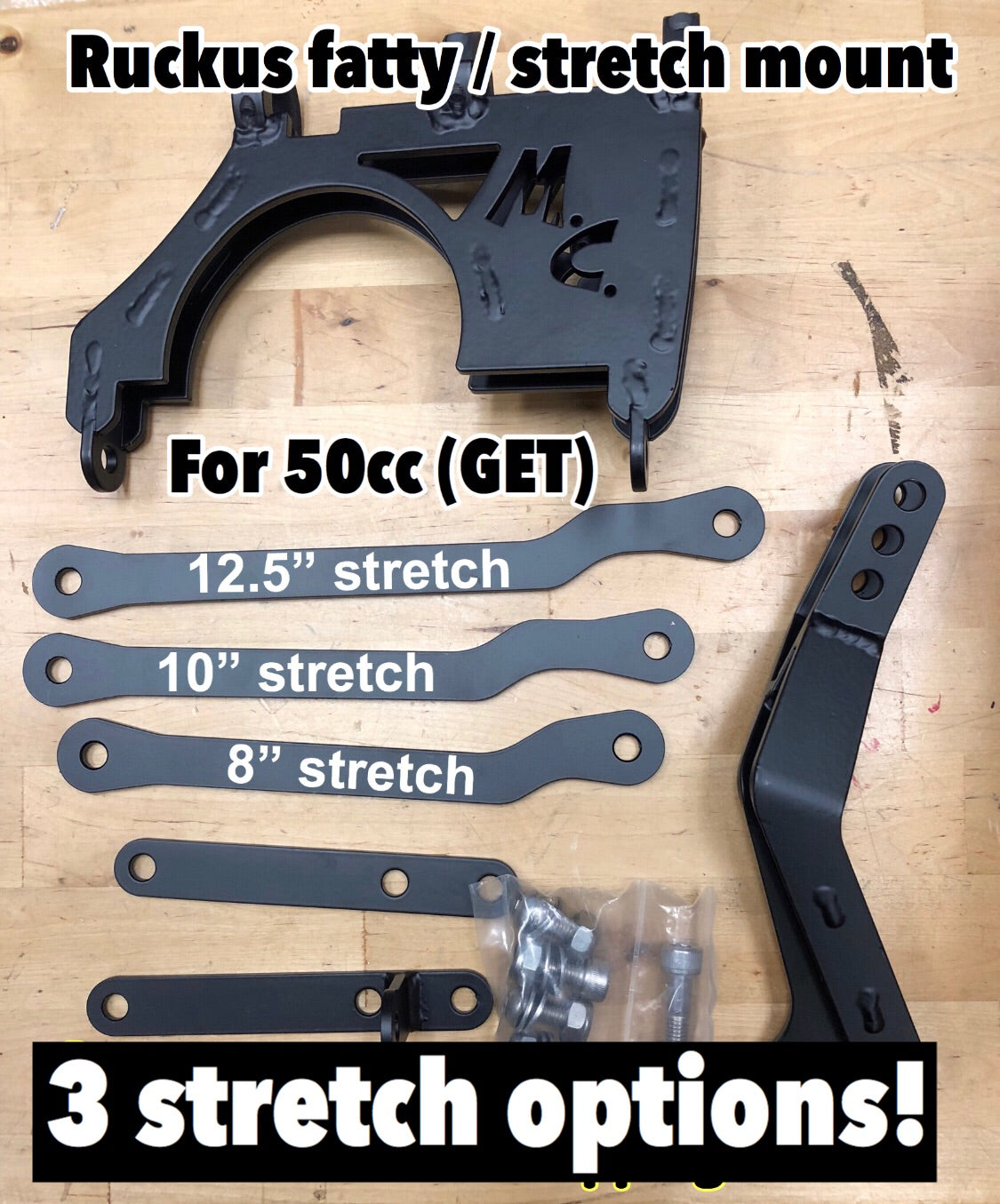 Honda Ruckus Fatty Stretch Mount - Stock Engine