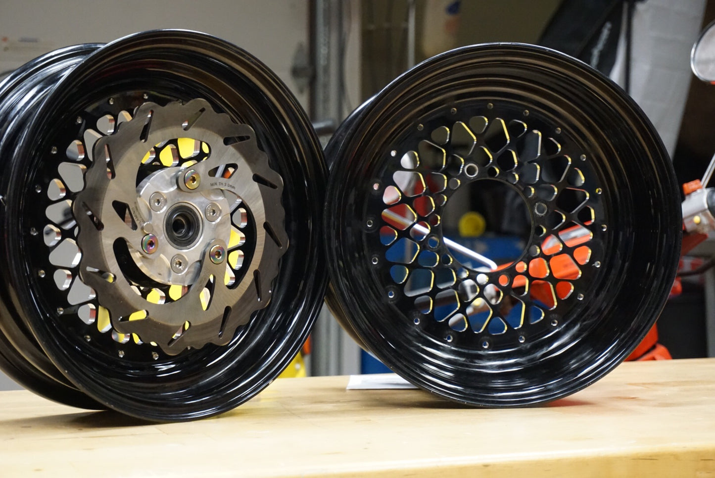 Honda Ruckus GY6 custom billet wheels