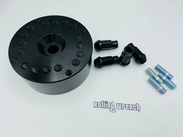 Murdered out black GY6 Scooter Hub