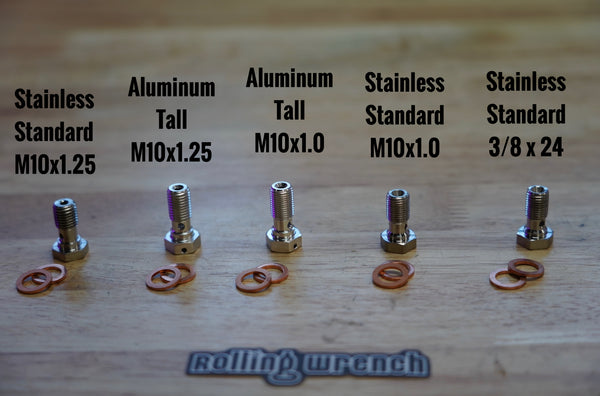 Banjo bolt and washer kit