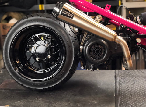 Two Brothers Racing GY6 high mount exhaust